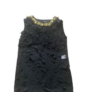 Givenchy Black Silk Textured sleeveless blouse